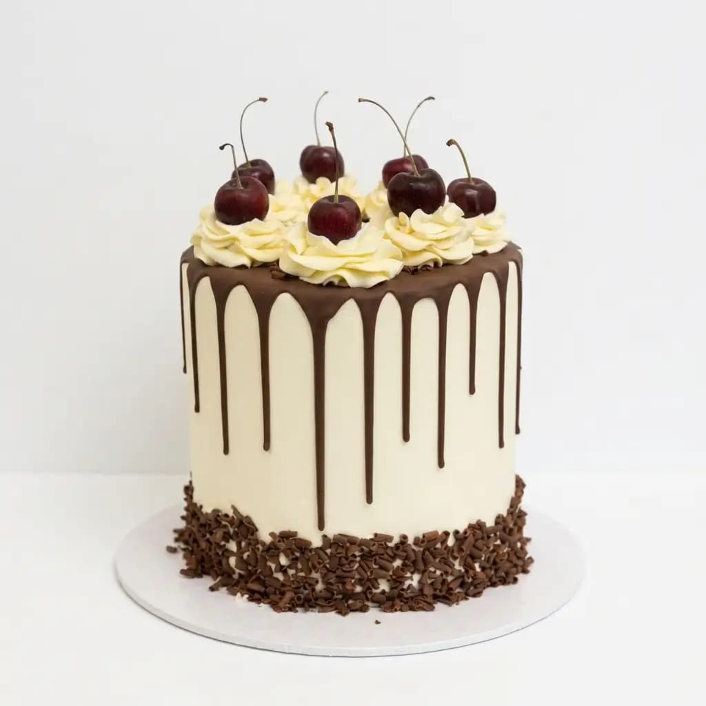 Black Forest Cherry Drip Cake