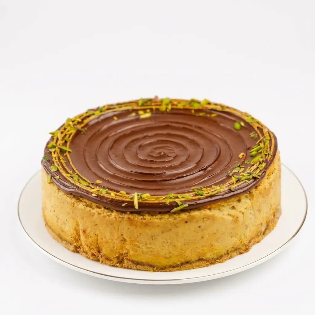 Pistachio Kunafa Cheesecake