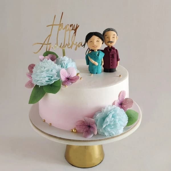 Forever Love Parents Anniversary Cake
