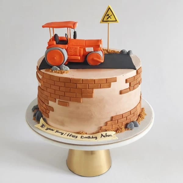 Construction Site Customize Cake