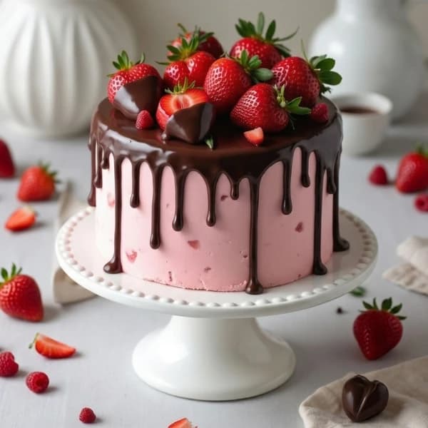 Chocolate Strawberry Cake with Ganache Pure Indulgence
