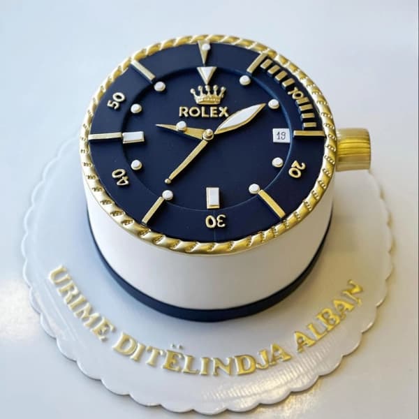 Elegant Watch Design Birthday Cake