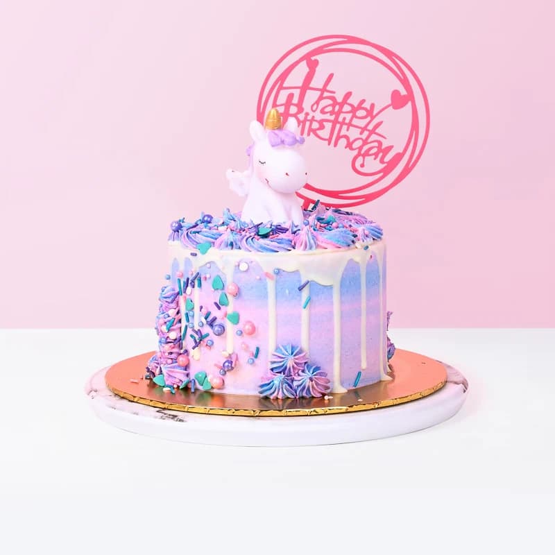 Little Unicorn Magic Drip Cake