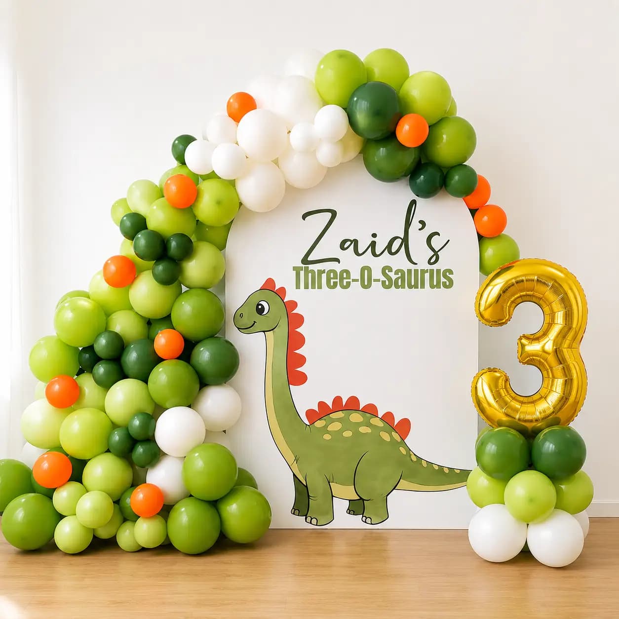 Dinosaur Theme Balloon Decoration for Kids Birthday