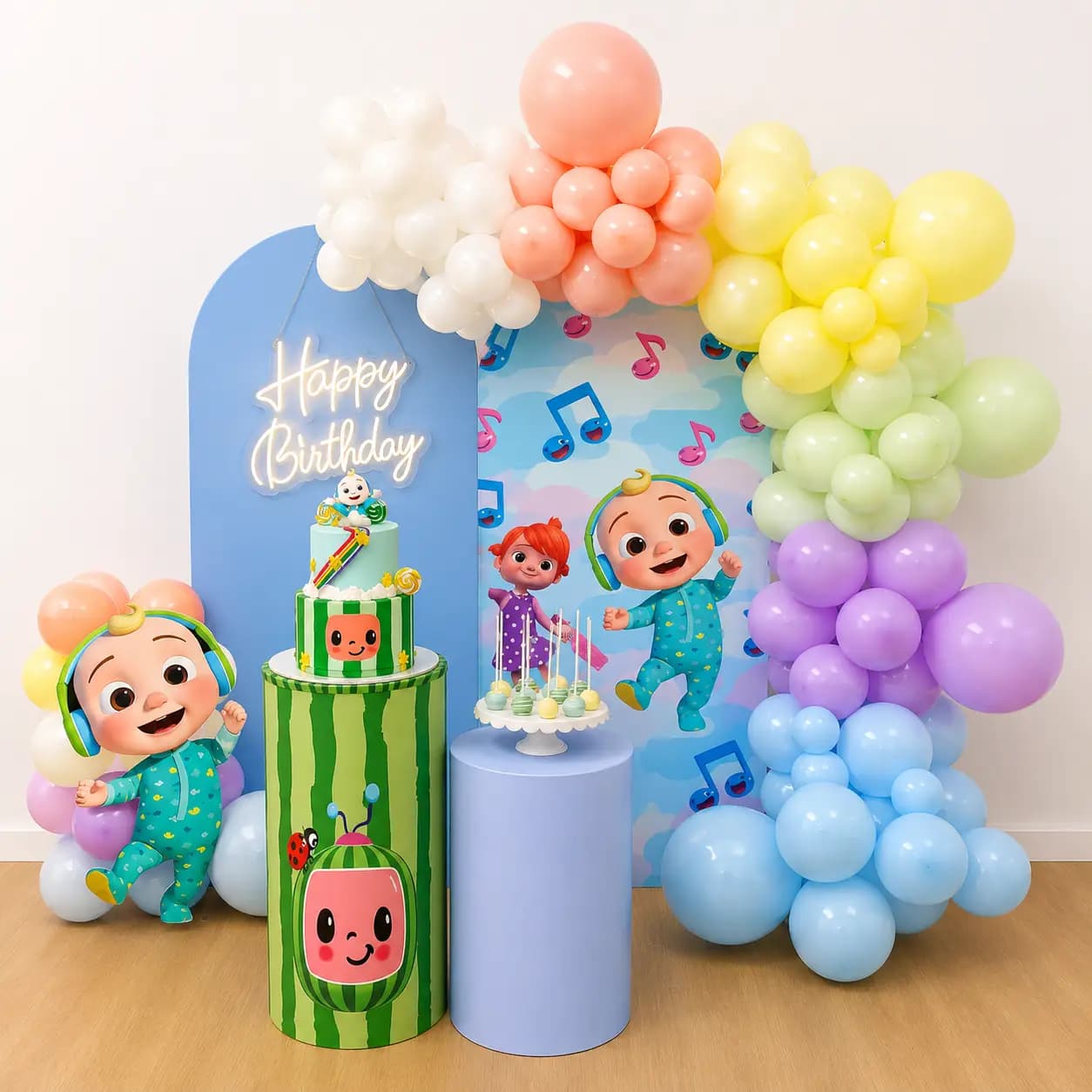 Cocomelon Balloon Backdrop
