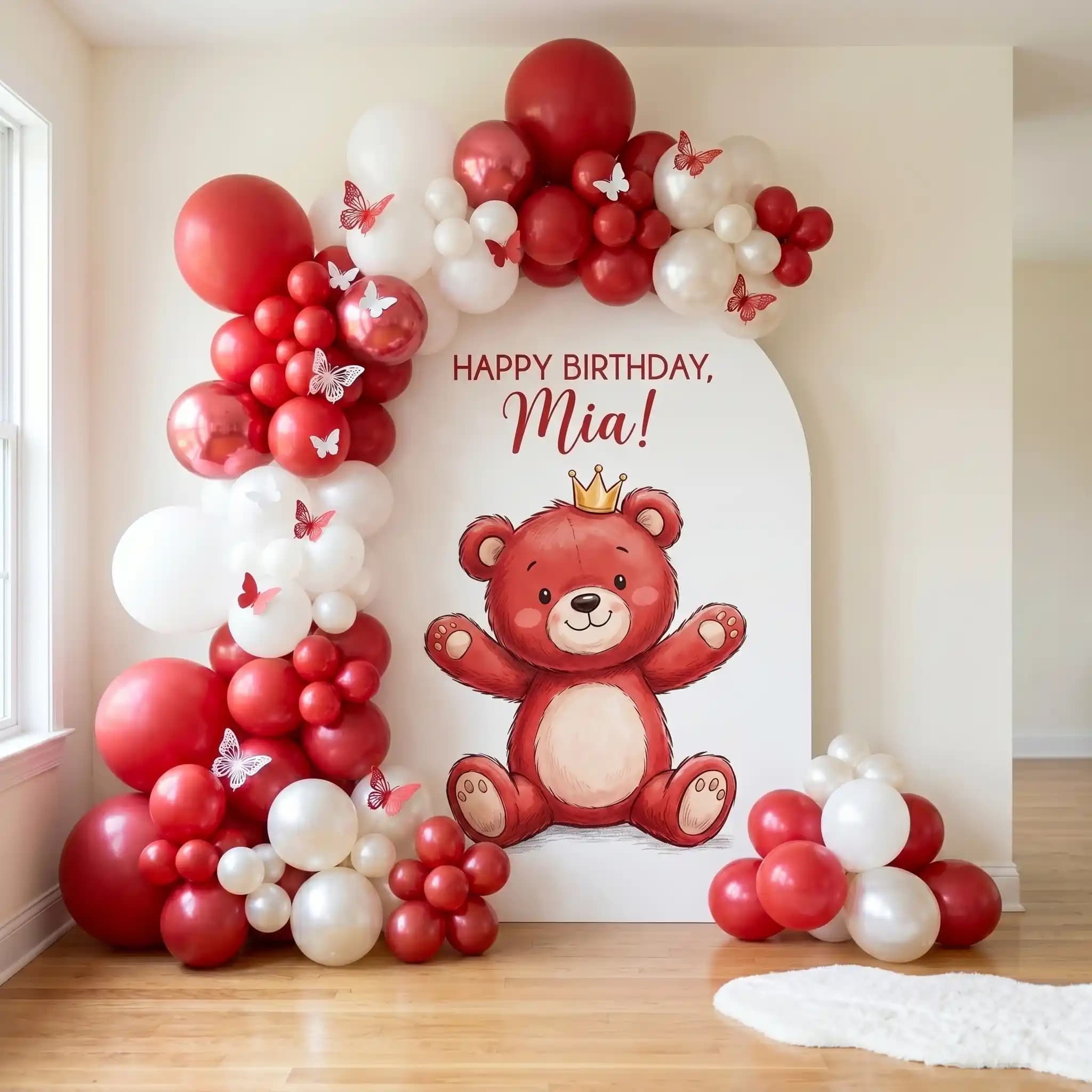 Cute Teddy Theme Birthday Decoration