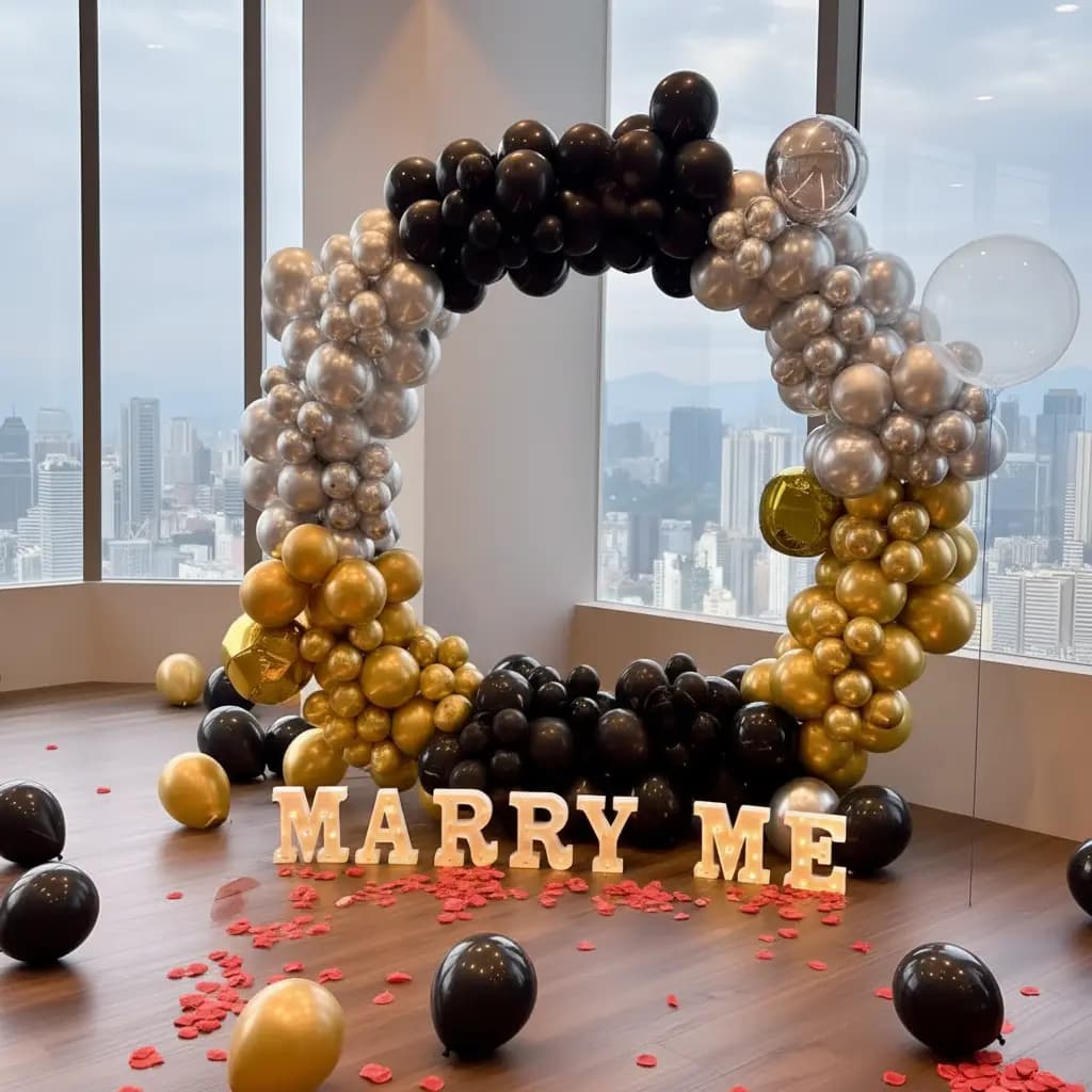 Premium Ring Proposal Decoration