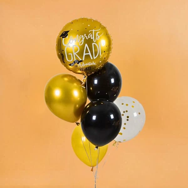 Congrats Graduation Golden Helium Balloon