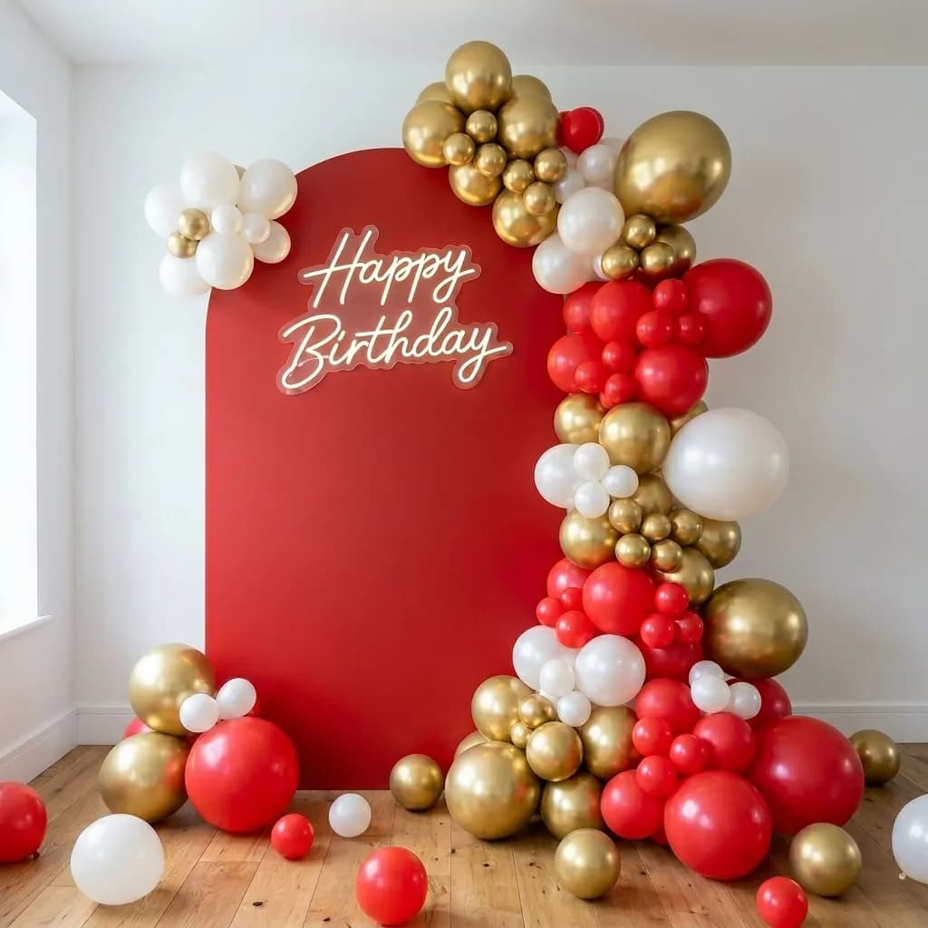 Golden Luxe Birthday Backdrop
