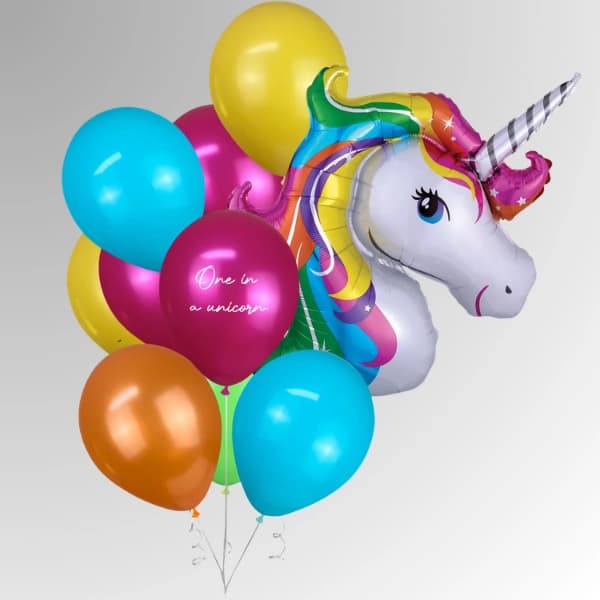 Grande Rainbow Unicorn Helium Balloon Bouquet