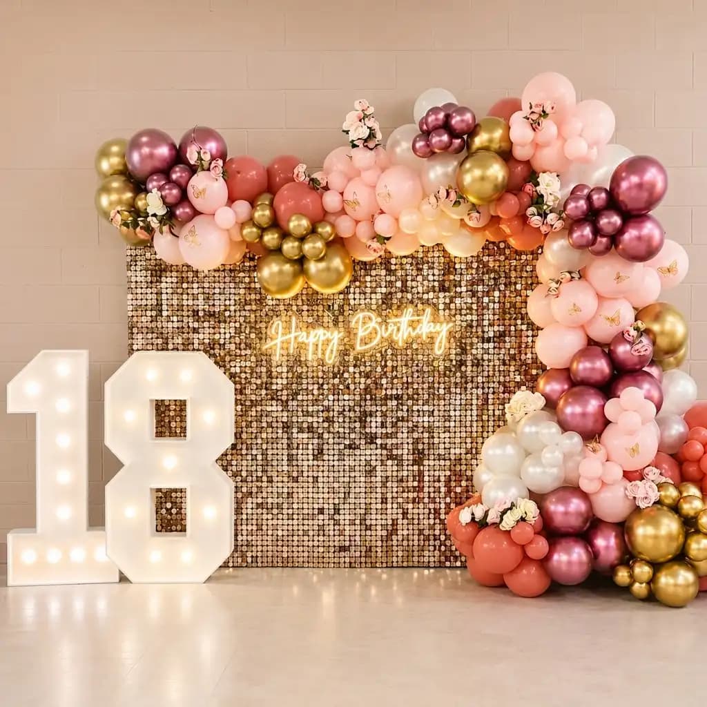 Premium Birthday Sequence Decoration