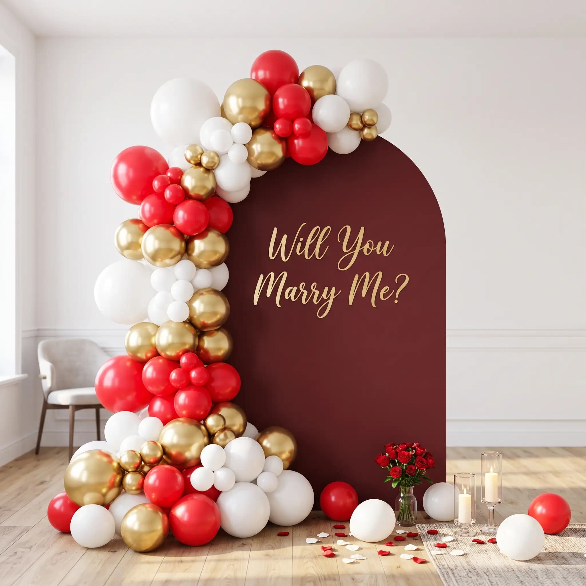 Premium Proposal Decoration with Balloons