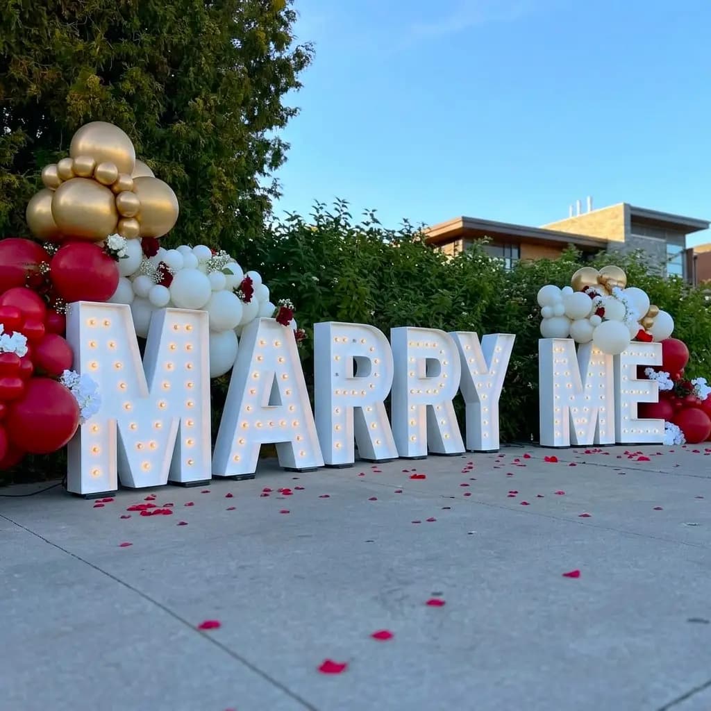 Grand Proposal Decoration with Lights