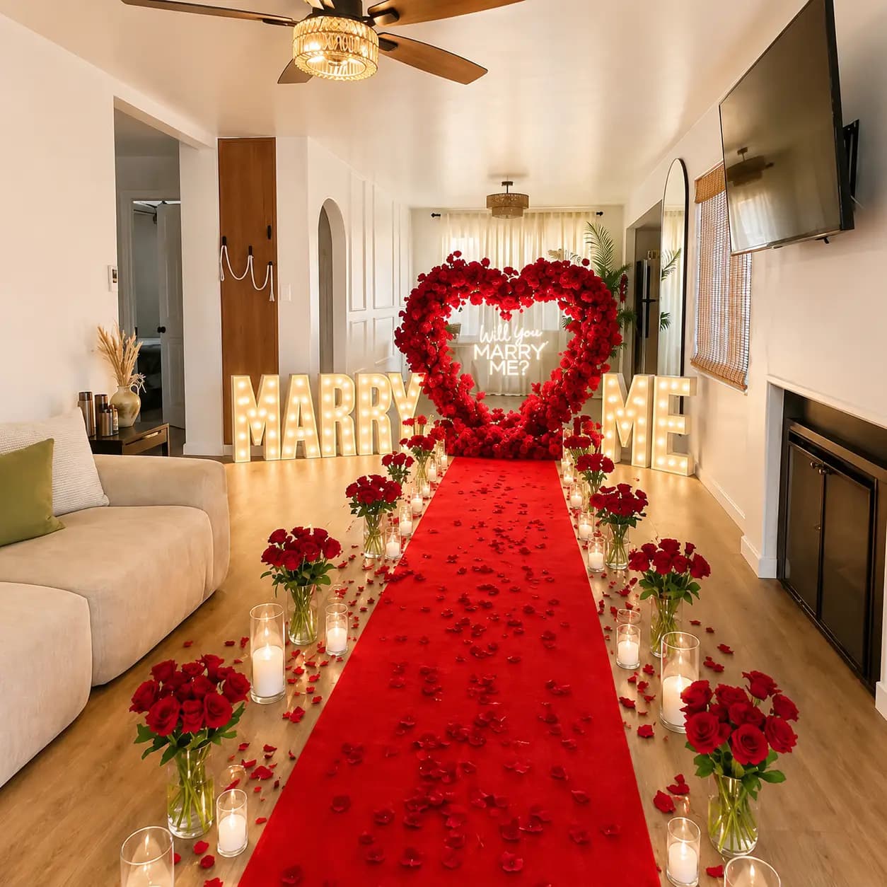 Elegant Proposal Flower Decoration