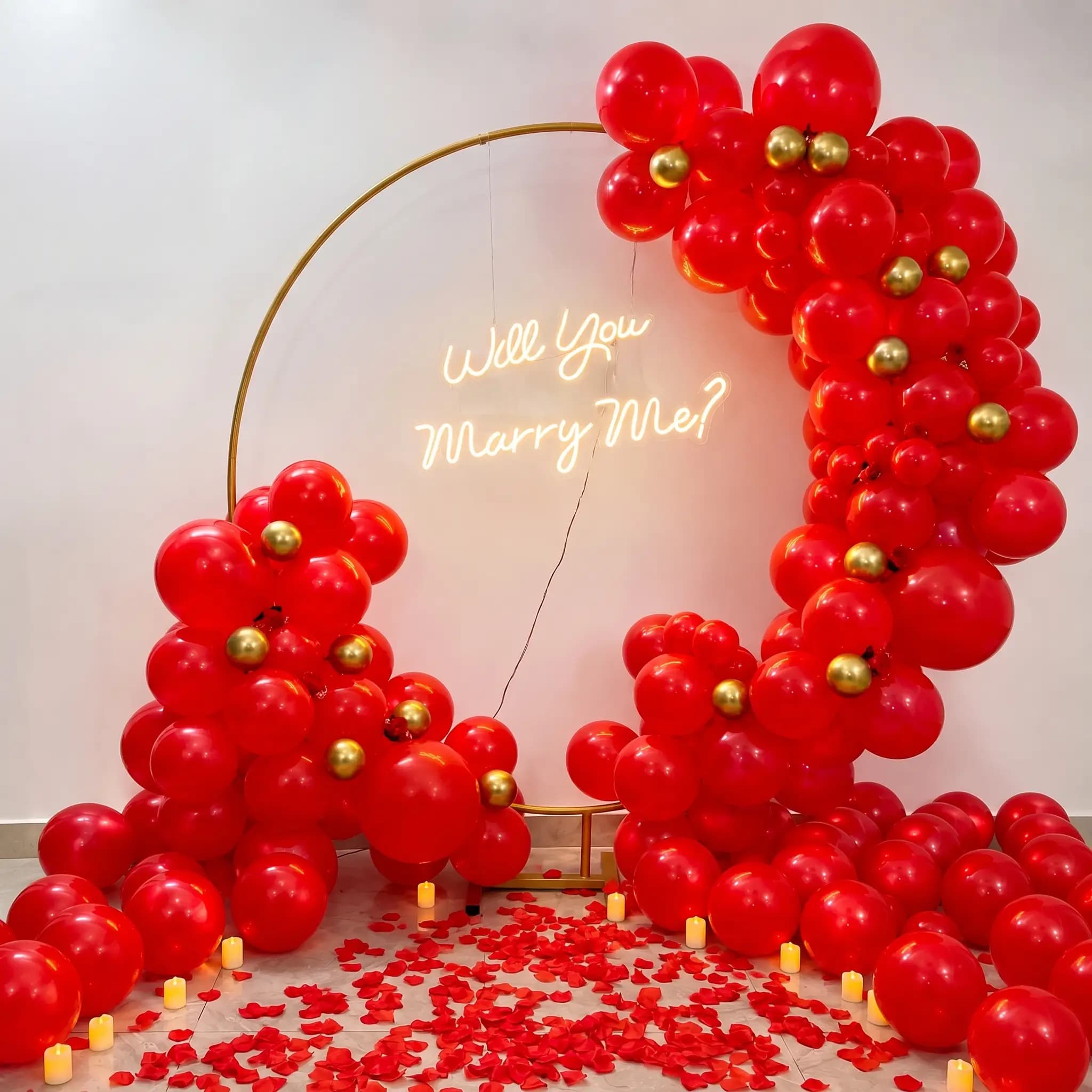 Proposal Ring Decoration with Balloons