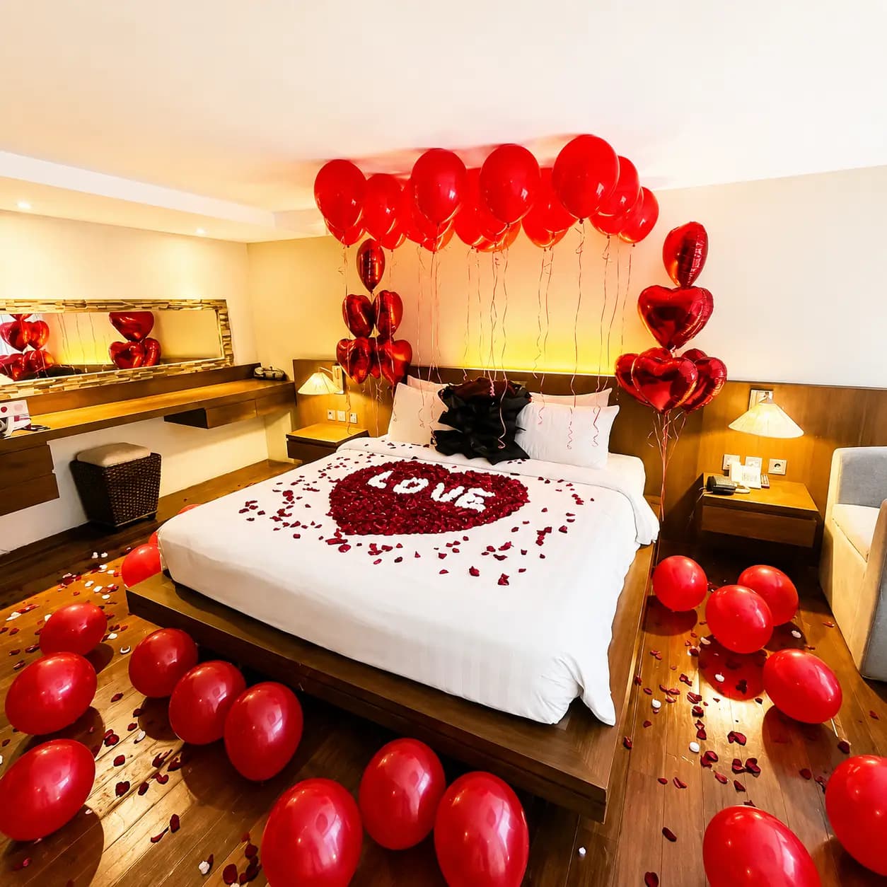 Rose Petal Bed Decor