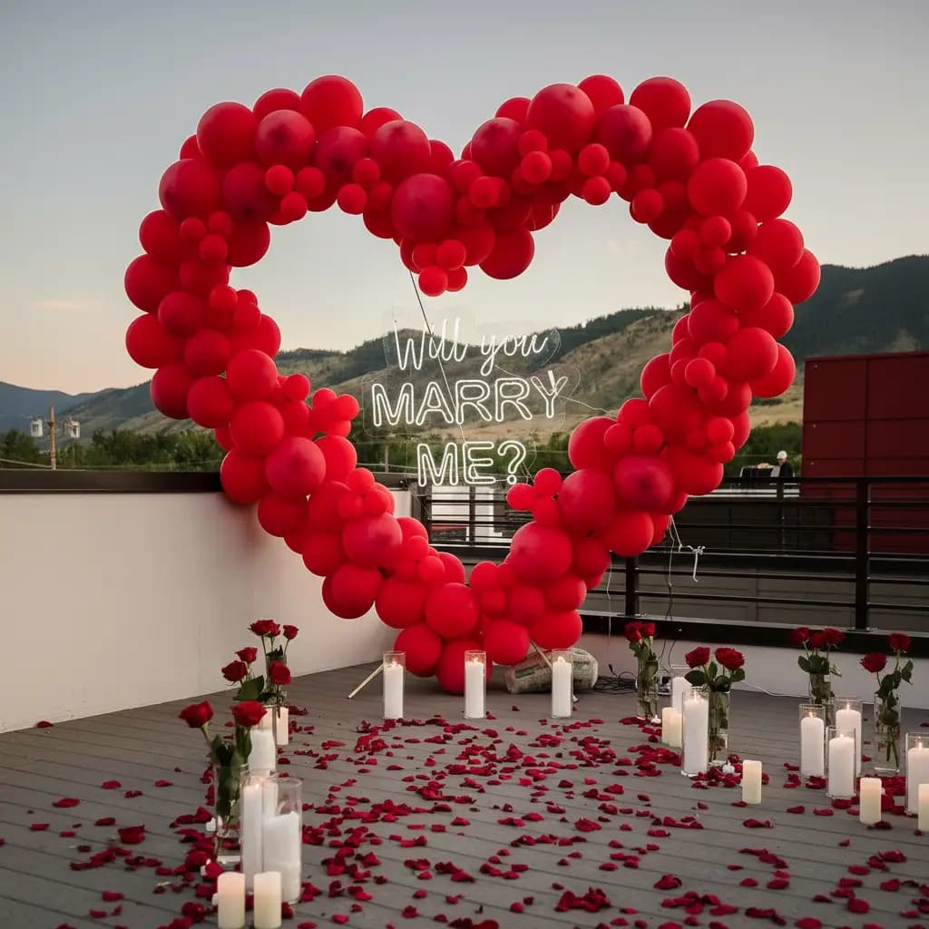 Romantic Marriage Proposal Decor