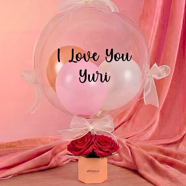 Red Rose Transparent Balloon Box