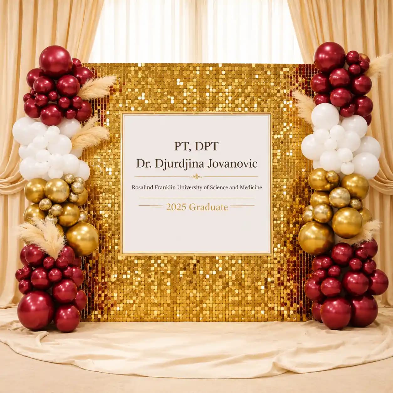 Golden Achievement Graduation Decoration