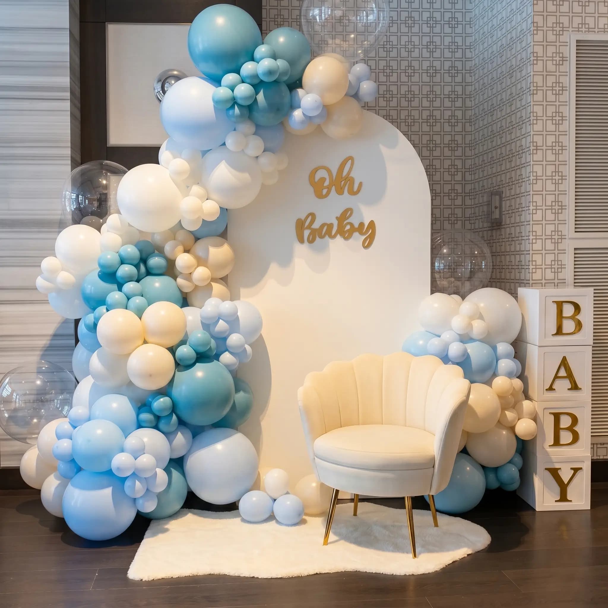 Baby Boy Shower Balloon Decoration