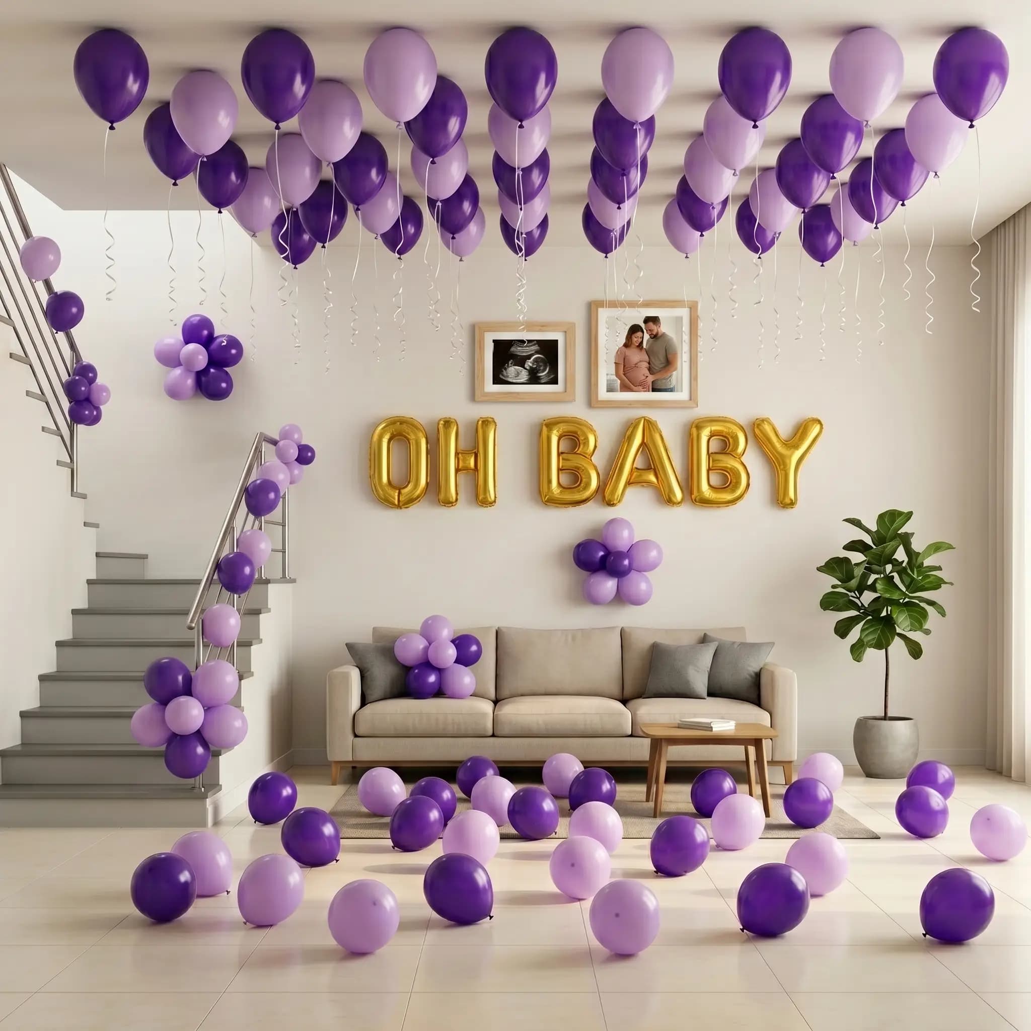 Simple Baby Shower Hall Decoration