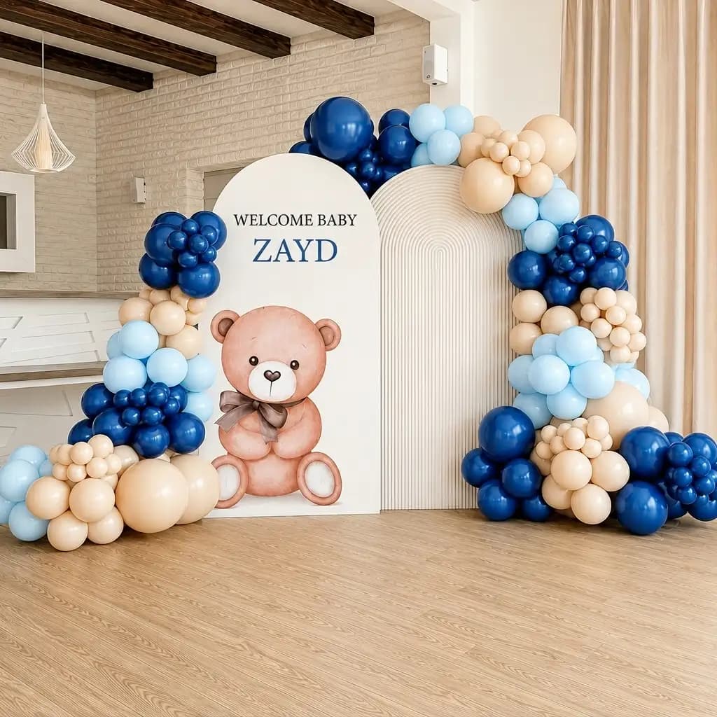 Newborn Baby Welcome Backdrop Decoration