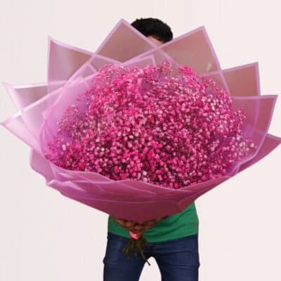 Pink Gypsophila Hand Bouquet