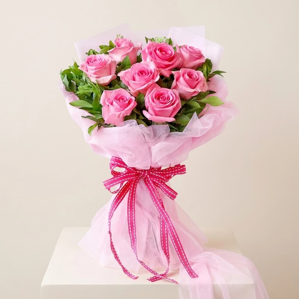 Romantic Pink Rose Bouquet