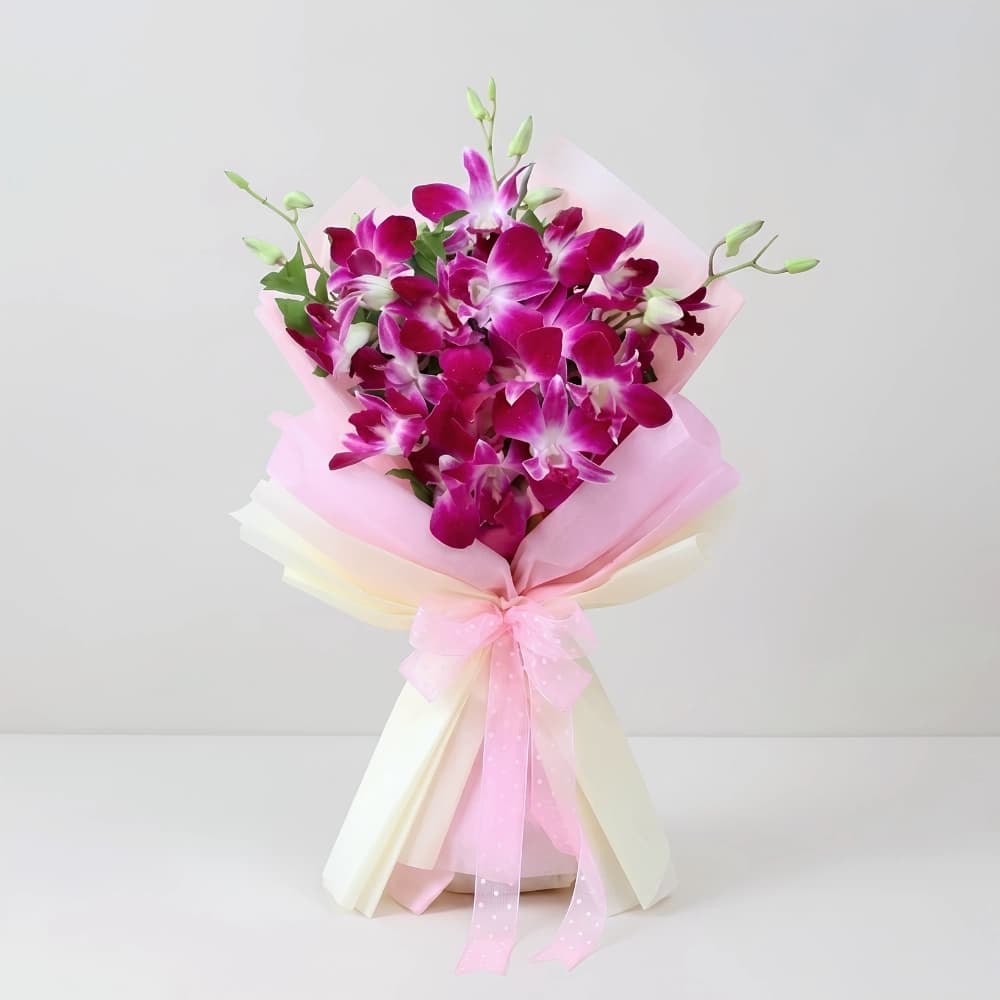 Luxury Purple Orchid Gift Bouquet