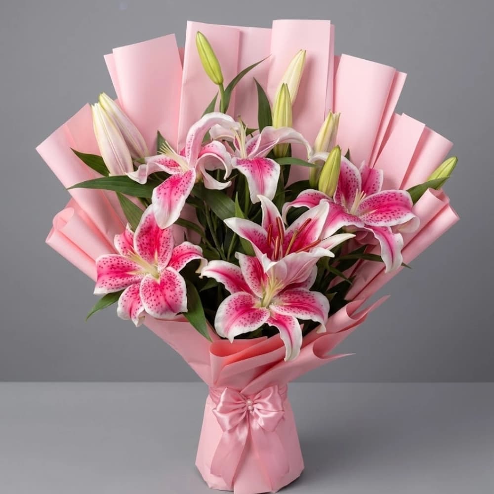 Premium Pink Lily Bouquet for Luxury Gifting