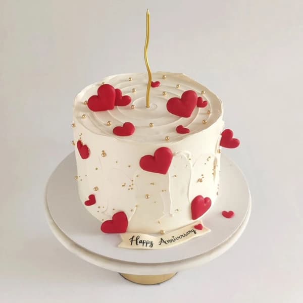 Strawberry Love Anniversary Cake