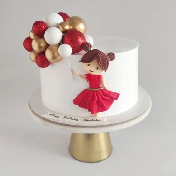 Scarlet Princess Balloon Cake