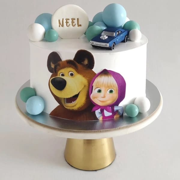 Cute Masha And Bear Designer Cake