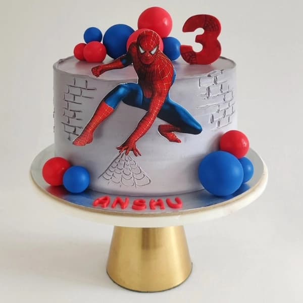 Spiderman Superhero Birthday Cake
