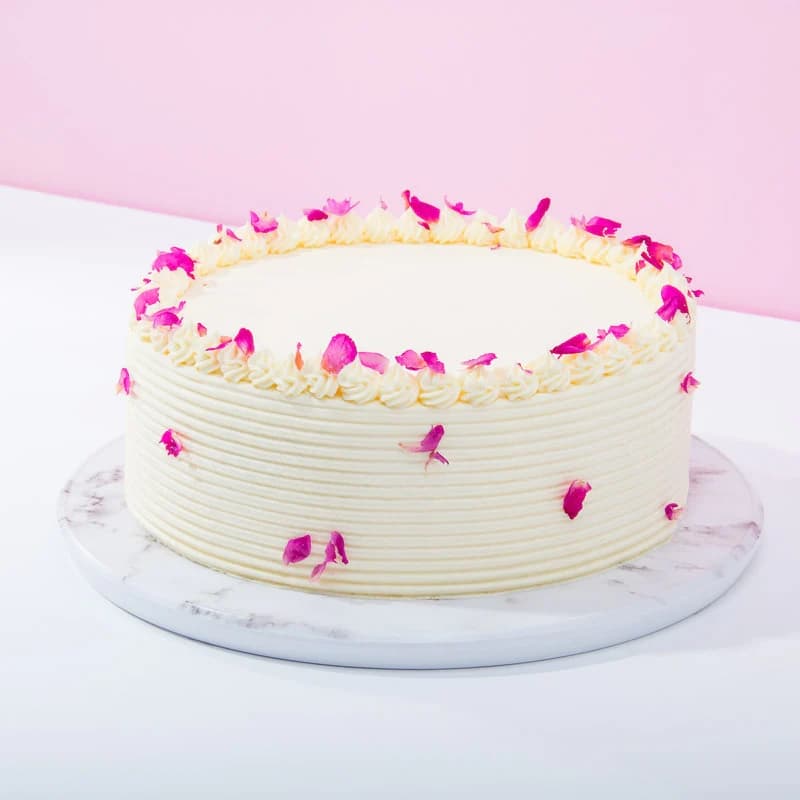 Pure Vanilla Rose Cake
