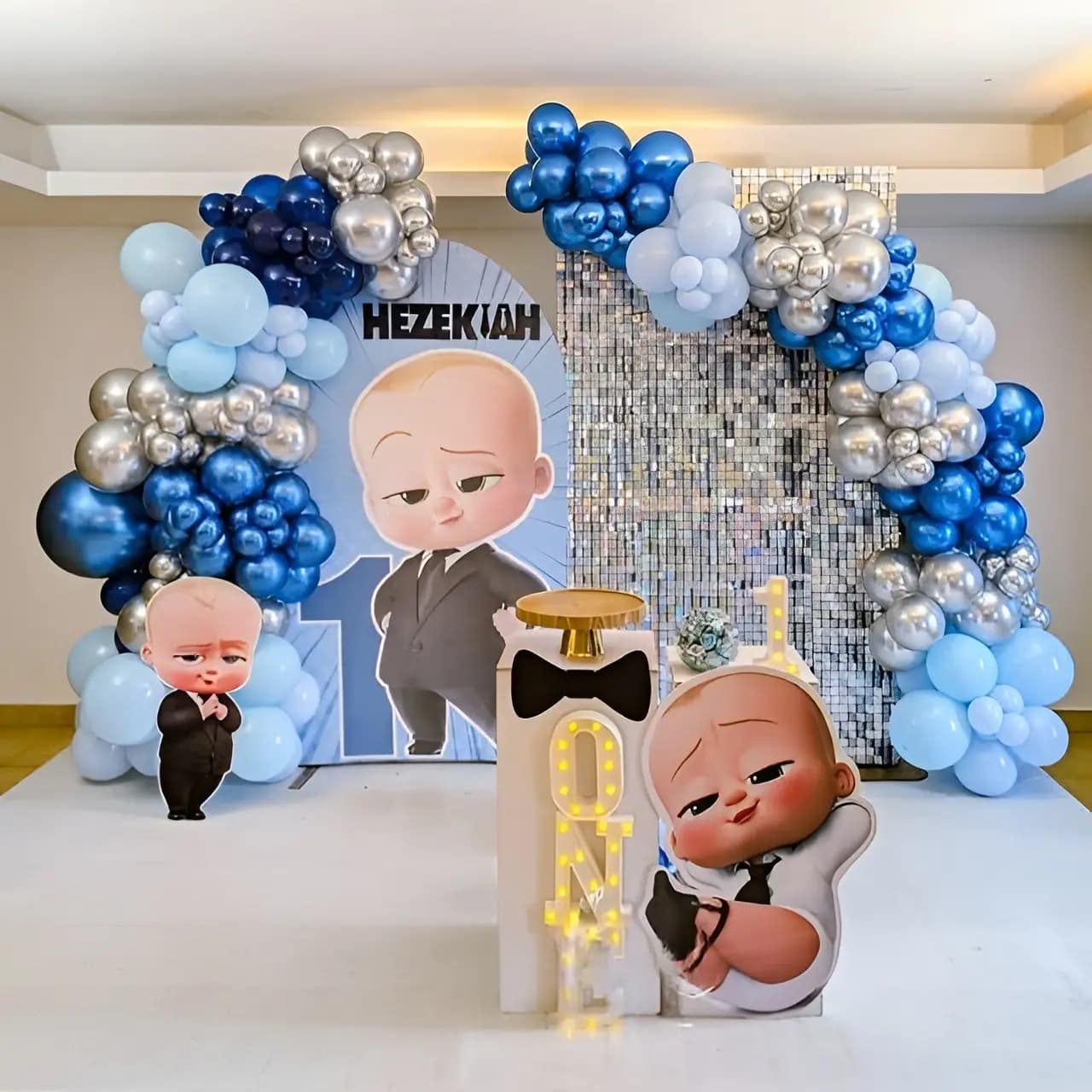 Boss Baby Theme Birthday Decoration at Home