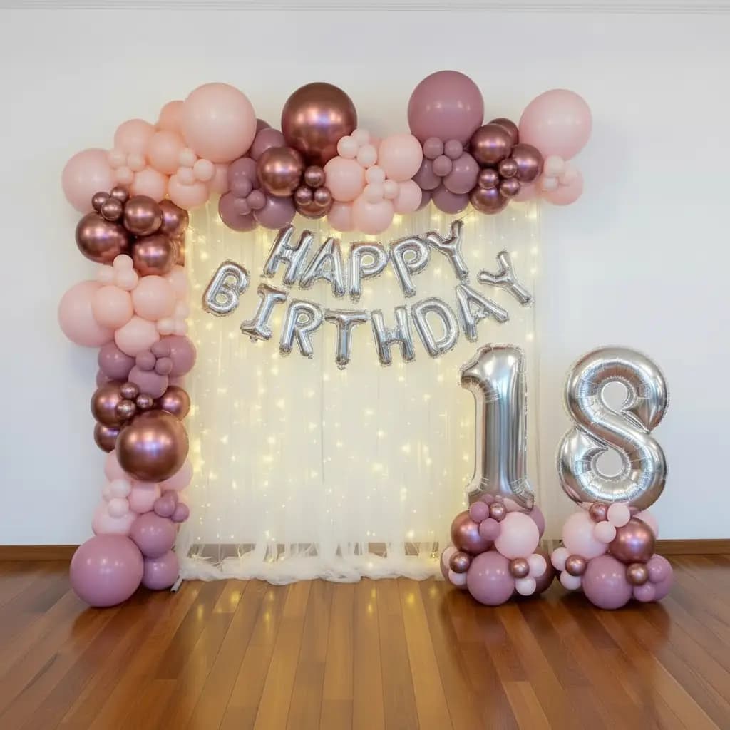 Balloon Wall Birthday Decoration