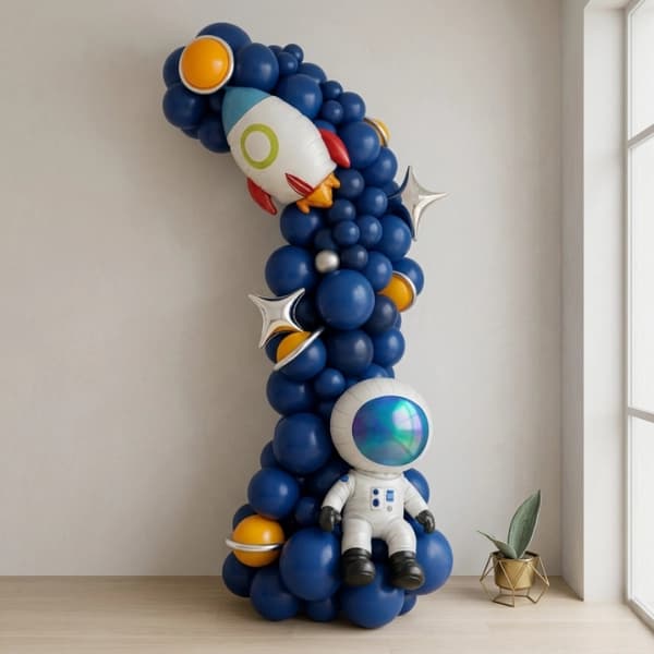 Space-Themed Balloon Arrangement