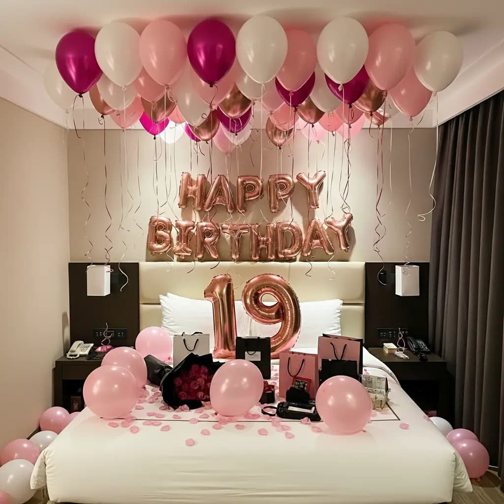 Stylish Birthday Room Decoration