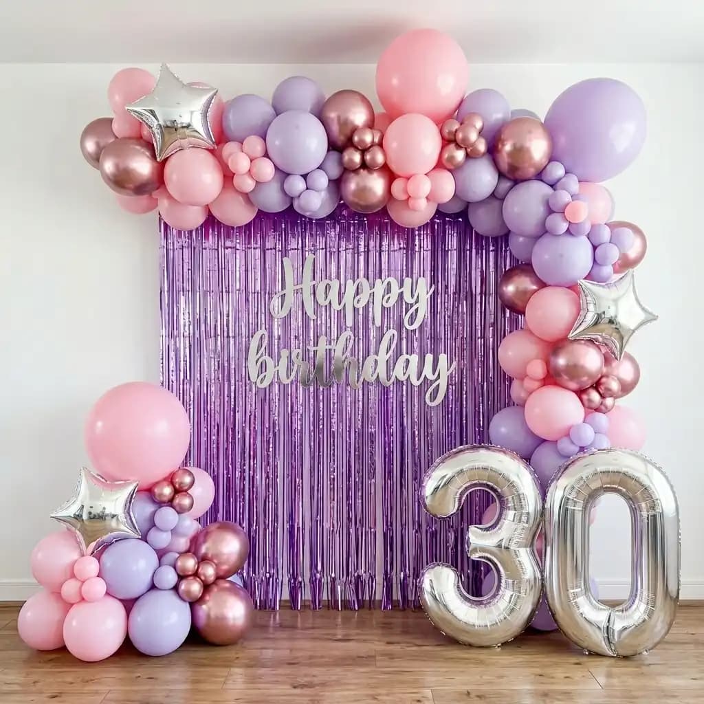 Rose Gold 30th Birthday Decoration