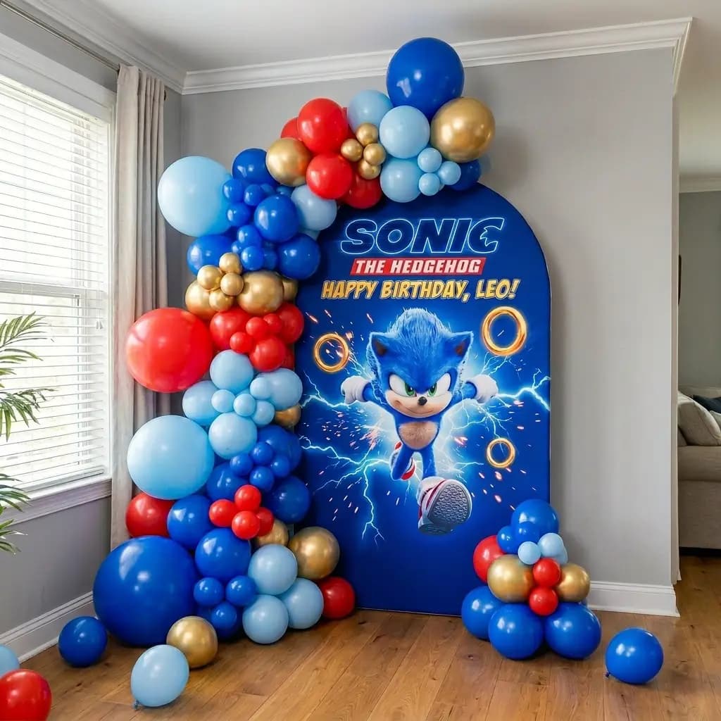 Sonic Theme Decoration for Kids Birthday