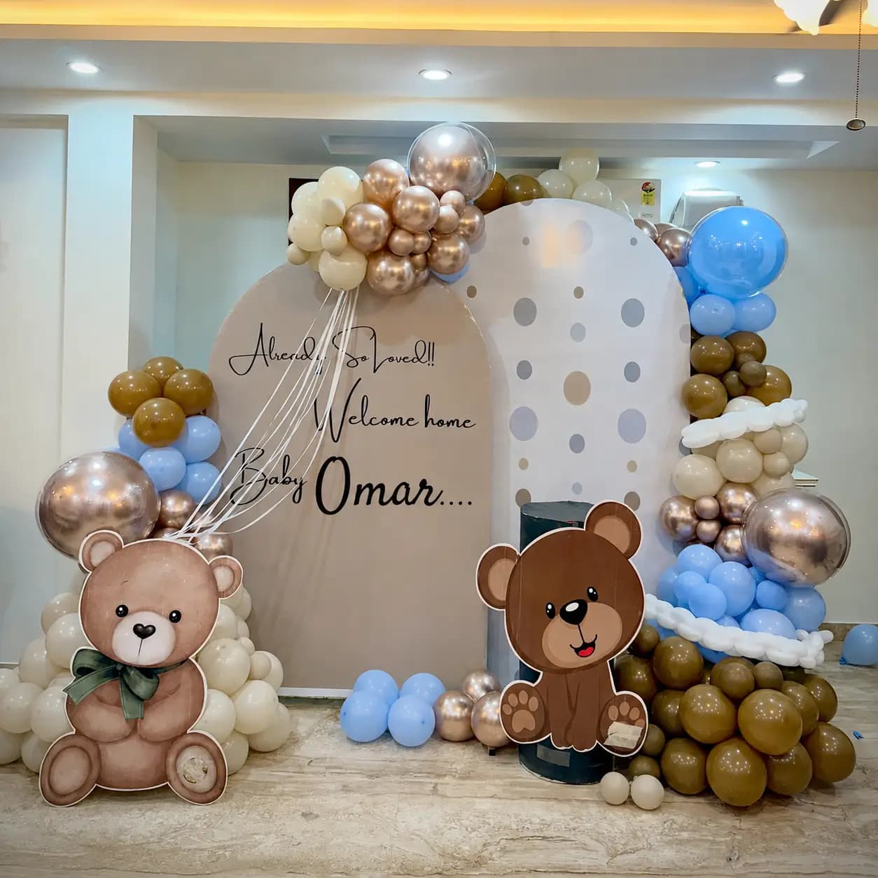 Baby Boy Welcome Backdrop